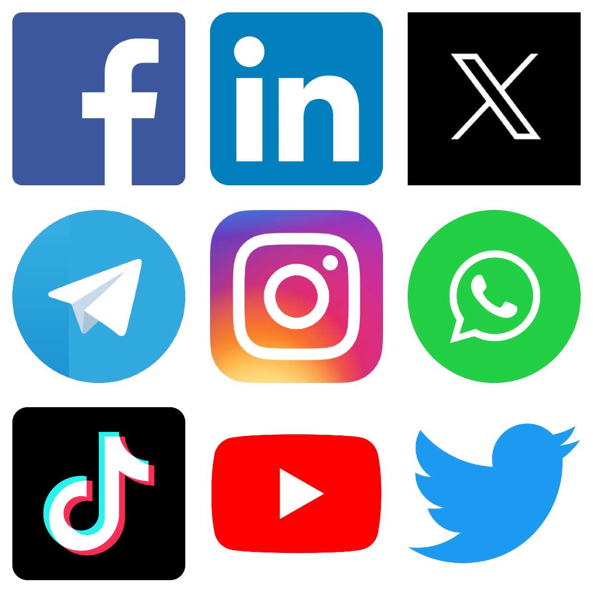 Social Media Icons, Share Buttons and Links